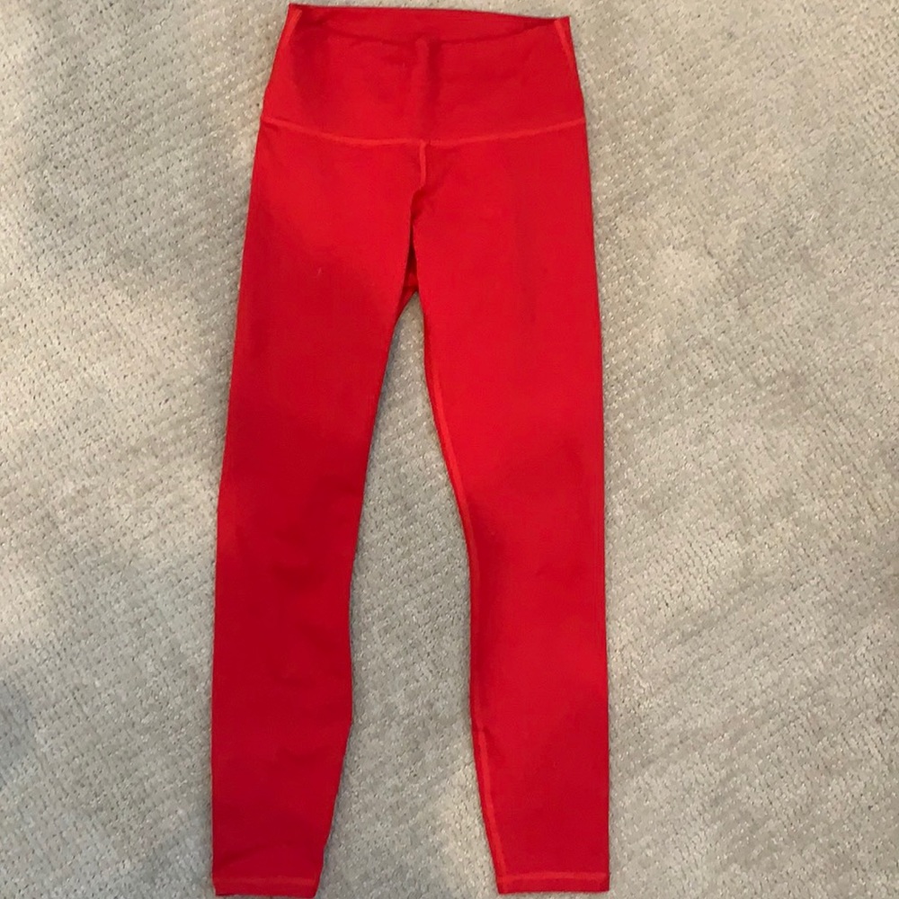 High-Waisted SculptKnit Red Leggings
